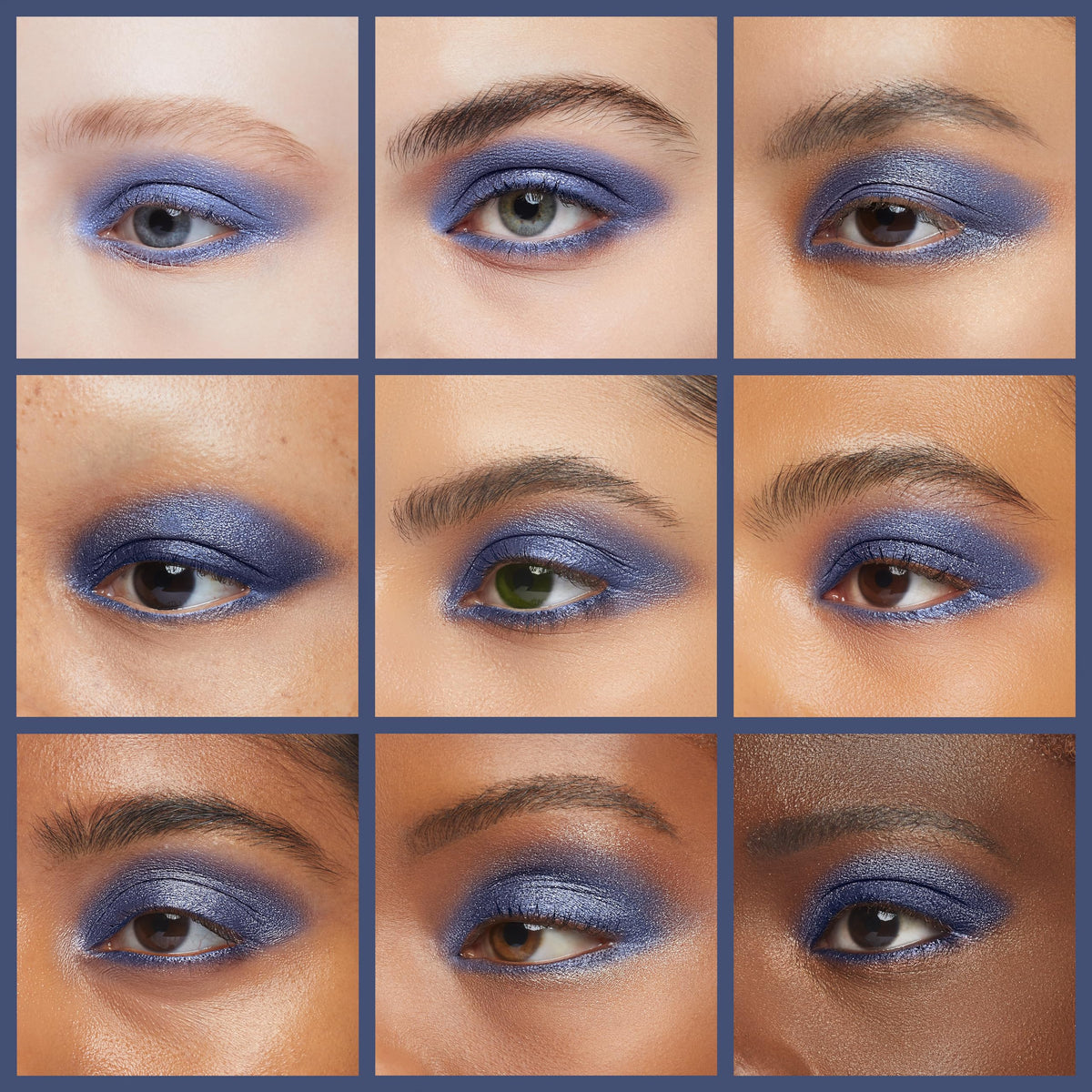 Swatch of Pure Ziva Matte Cerulean Cobalt Eyeshadow on skin