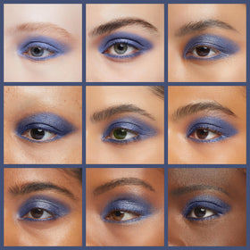 Swatch of Pure Ziva Matte Cerulean Cobalt Eyeshadow on skin