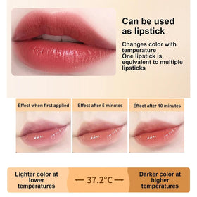 Swatch of REATIFUL Colour Changing Lipstick on lips