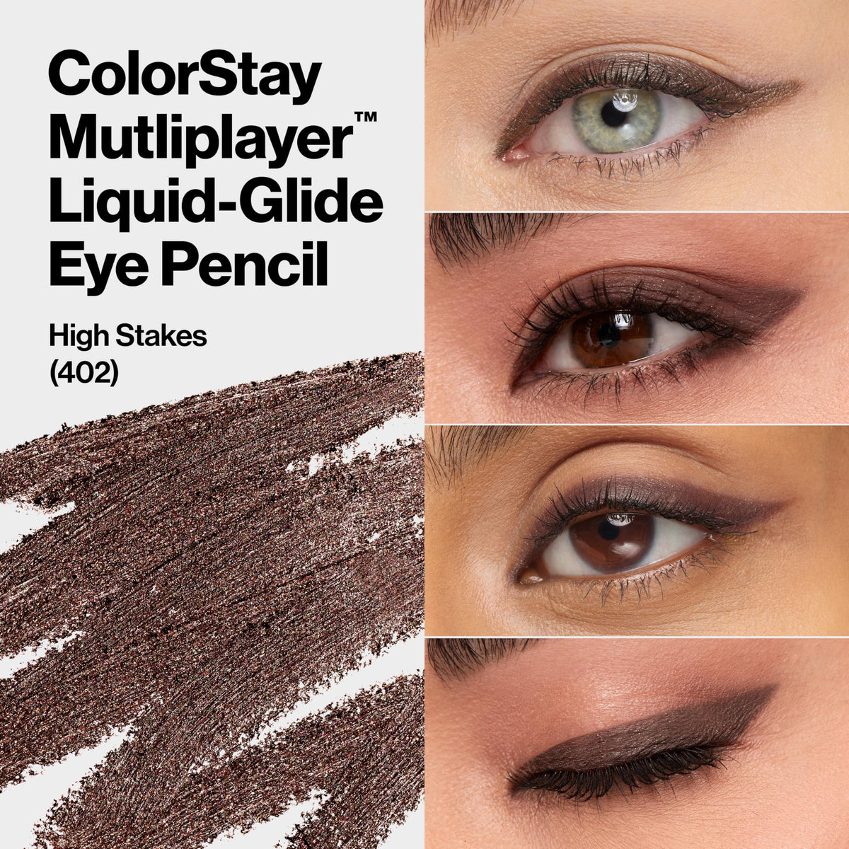Swatch of REVLON ColorStay eye pencil in High Stakes shade