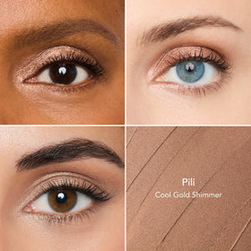 Swatch of Thrive Causemetics Brilliant Eye Brightener in Cool Gold Shimmer