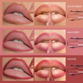 Swatches of Beauty Glazed lip liner and lipstick on skin