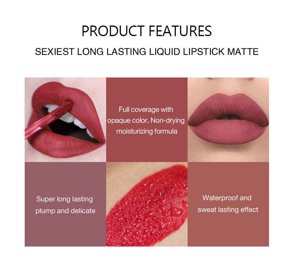 Swatches of BestLand Matte Liquid Lipstick on skin