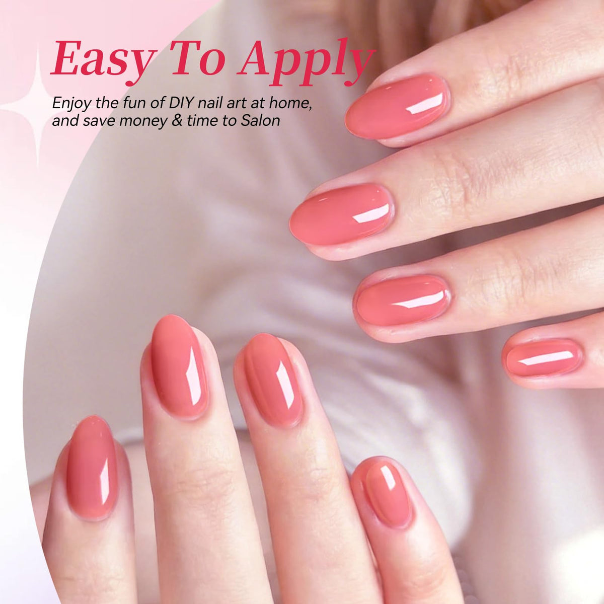 Swatches of Born Pretty pink gel polish on a nail wheel