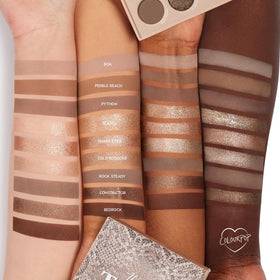 Swatches of ColourPop That's Taupe Eyeshadow Palette on skin