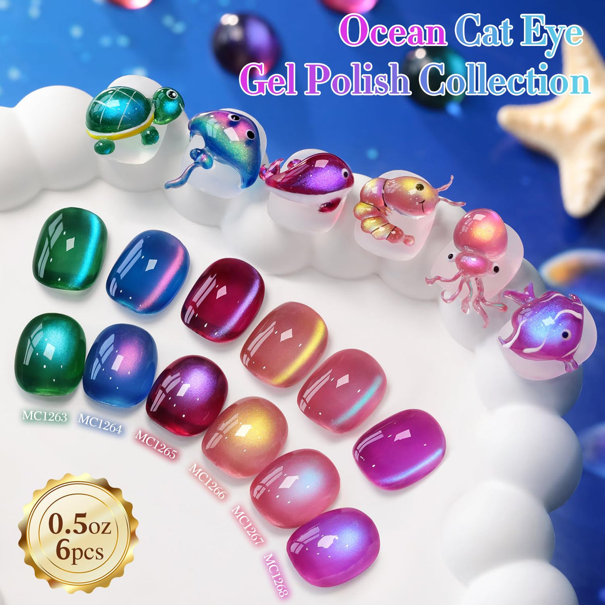 Swatches of Double Rhythm Gel Nail Polish colours