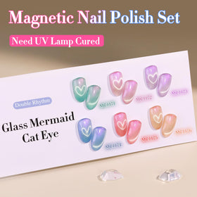 Swatches of Double Rhythm Gel Nail Polish in different shades