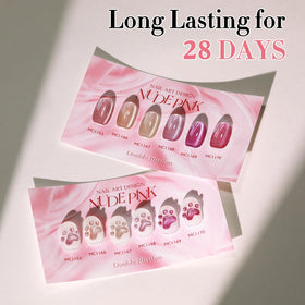 Swatches of Double Rhythm Gel Nail Polish in nude pink