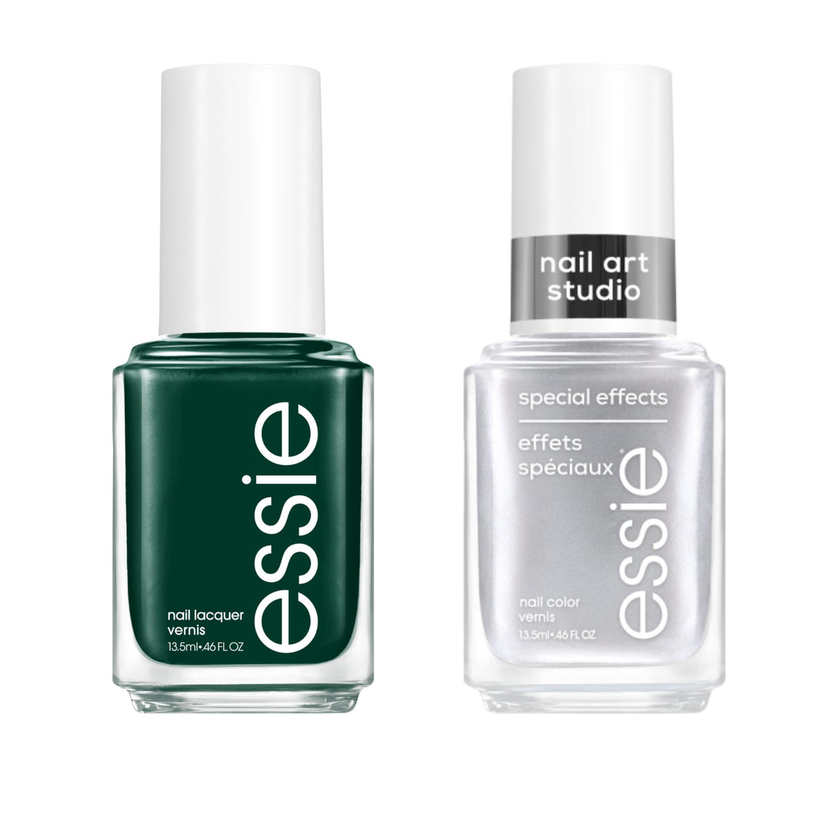 Swatches of essie nail polish shades on a nail wheel