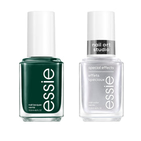 Swatches of essie nail polish shades on a nail wheel