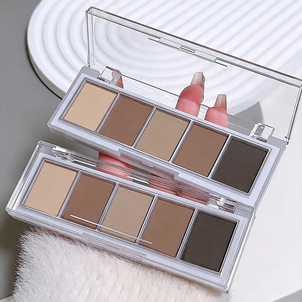 swatches of evpct Matte Nude Eyeshadow Palette on skin
