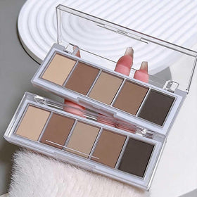 swatches of evpct Matte Nude Eyeshadow Palette on skin