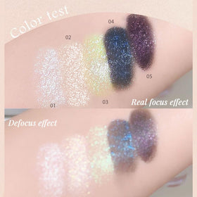 Swatches of FeiCuiYun Dark Purple Glitter Eyeshadow