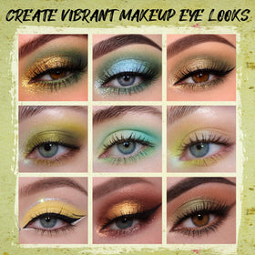 Swatches of UCANBE 15 Colour Eyeshadow Palette on skin