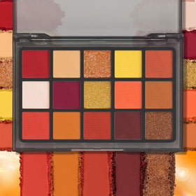 Swatches of UCANBE Orange Eyeshadow Palette on skin