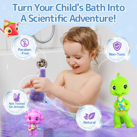 SWCANDY Kids Bath Potion bath bomb fizzing in water