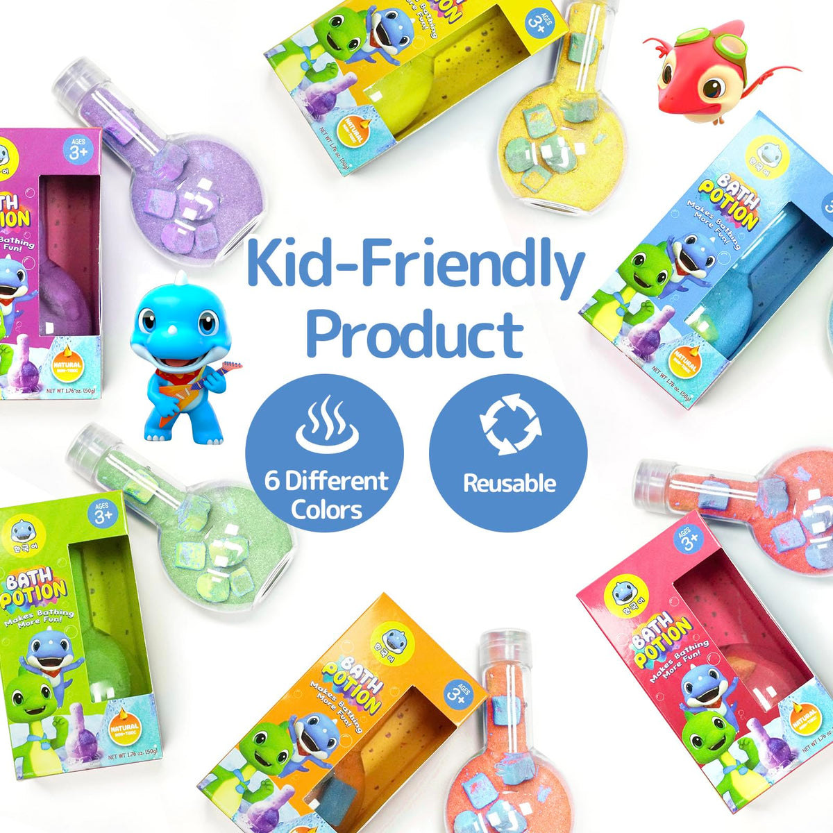 SWCANDY Kids Bath Potion individual bath bomb packaging