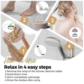 SWCANDY sandalwood shower steamer dissolving in steam