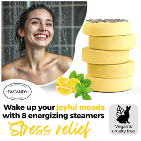 SWCANDY shower steamers in a bathroom setting