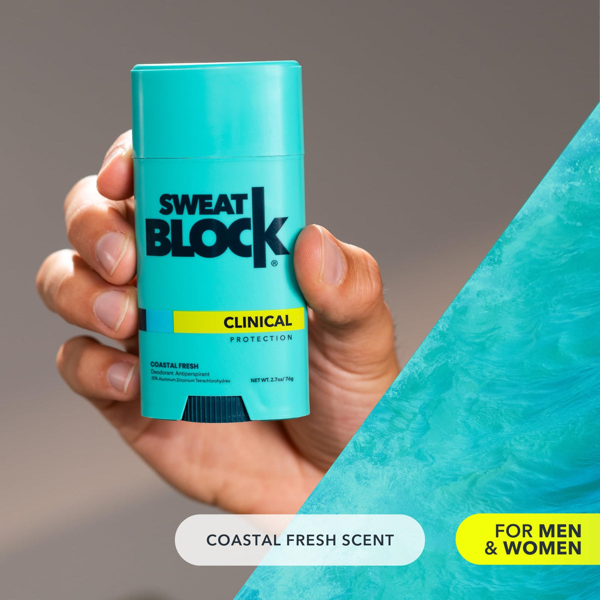 SweatBlock Clinical Strength Deodorant Antiperspirant Coastal Fresh ingredients list