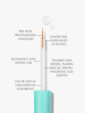 Sweed Lashes Eyelash Growth Serum 3ml with makeup products