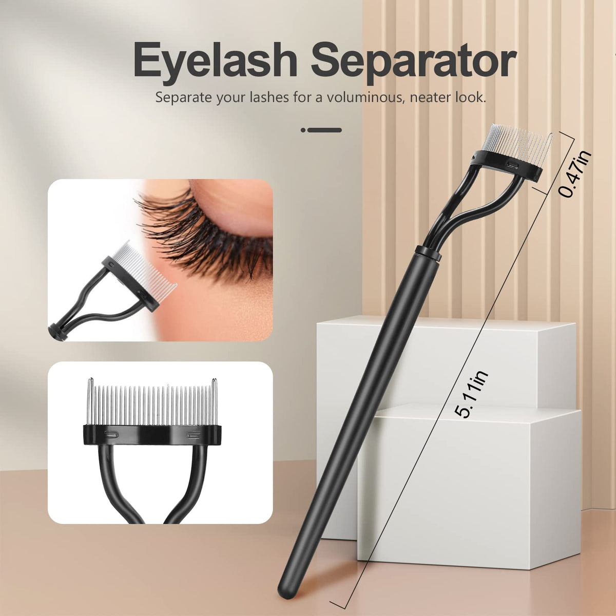 SWEET VIEW double head eyelash comb with spoolie brush