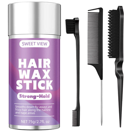 SWEET VIEW Hair Wax Stick front view with packaging