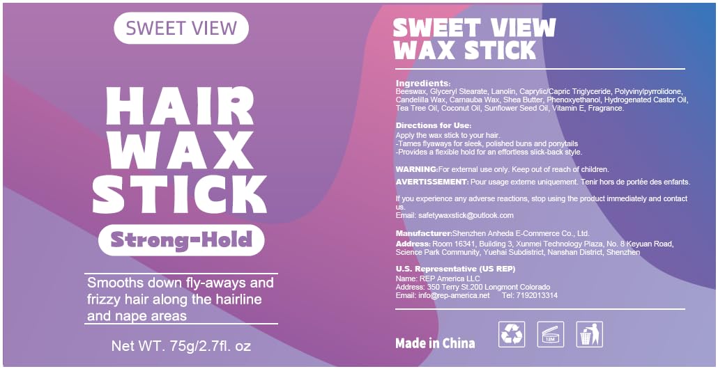 SWEET VIEW Hair Wax Stick in a styling setting