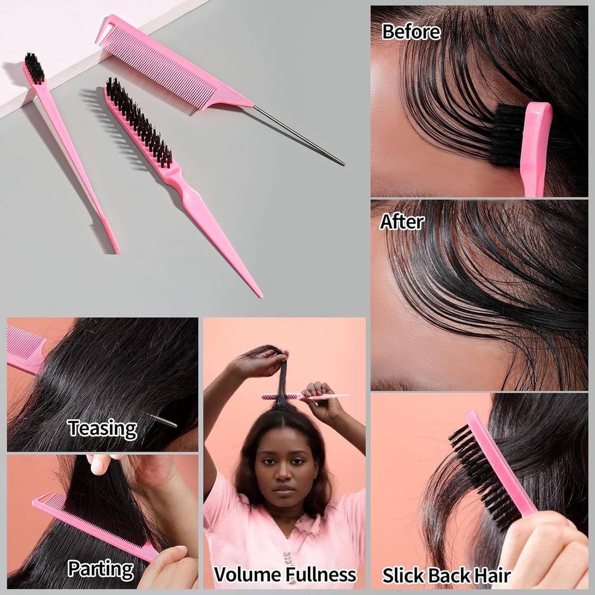 SWEET VIEW Hair Wax Stick on a vanity with hair accessories