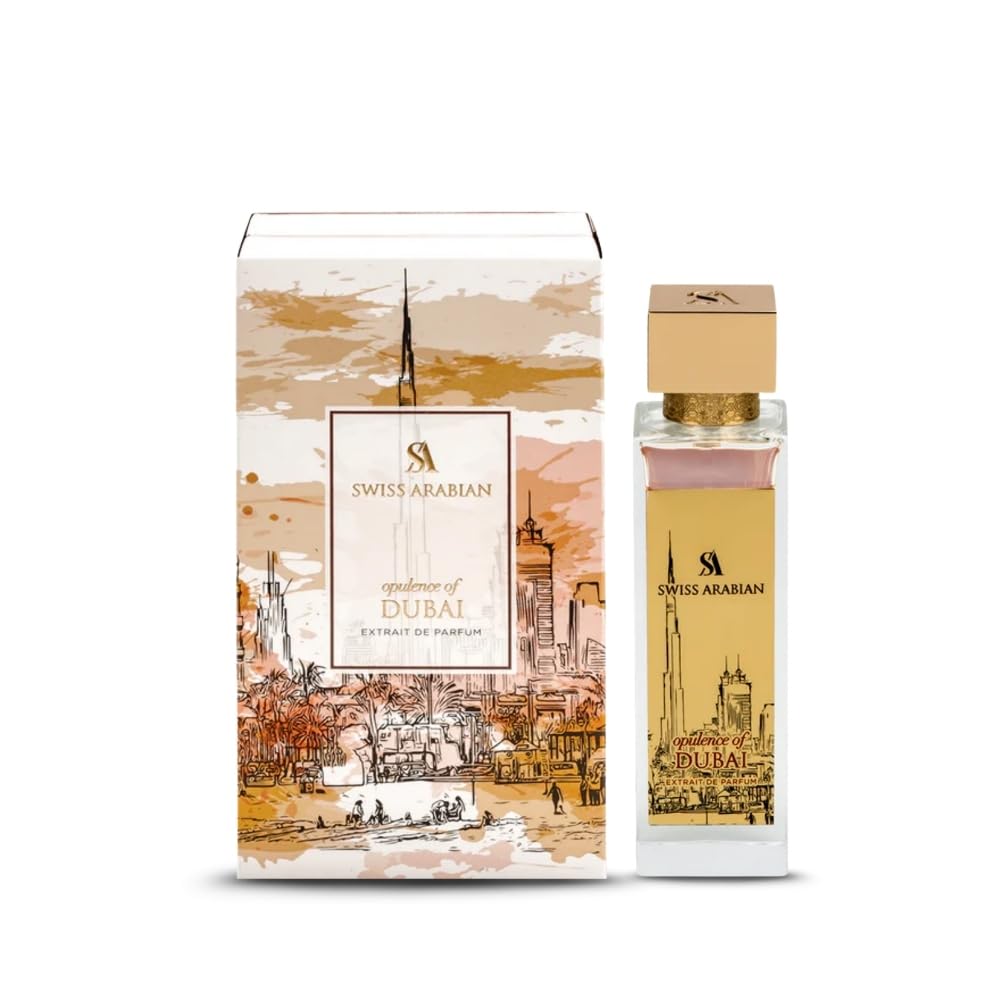 Swiss Arabian Opulence of Dubai perfume bottle side view