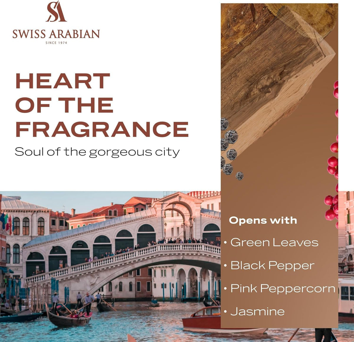 Swiss Arabian Passion of Venice perfume packaging