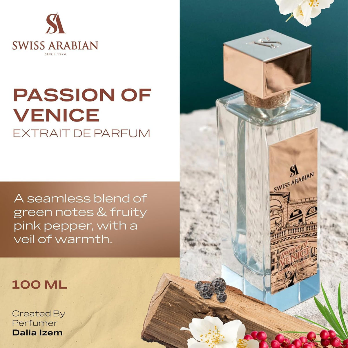 Swiss Arabian Passion of Venice perfume side view