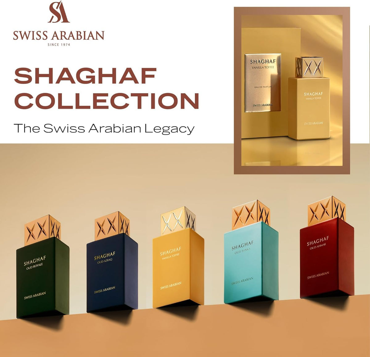 Swiss Arabian Shaghaf Vanilla Toffee label detail