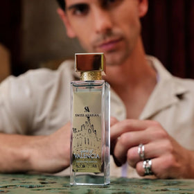 Swiss Arabian Spirit of Valencia packaging with floral design