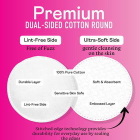 Swisspers Premium Cotton Rounds for makeup removal