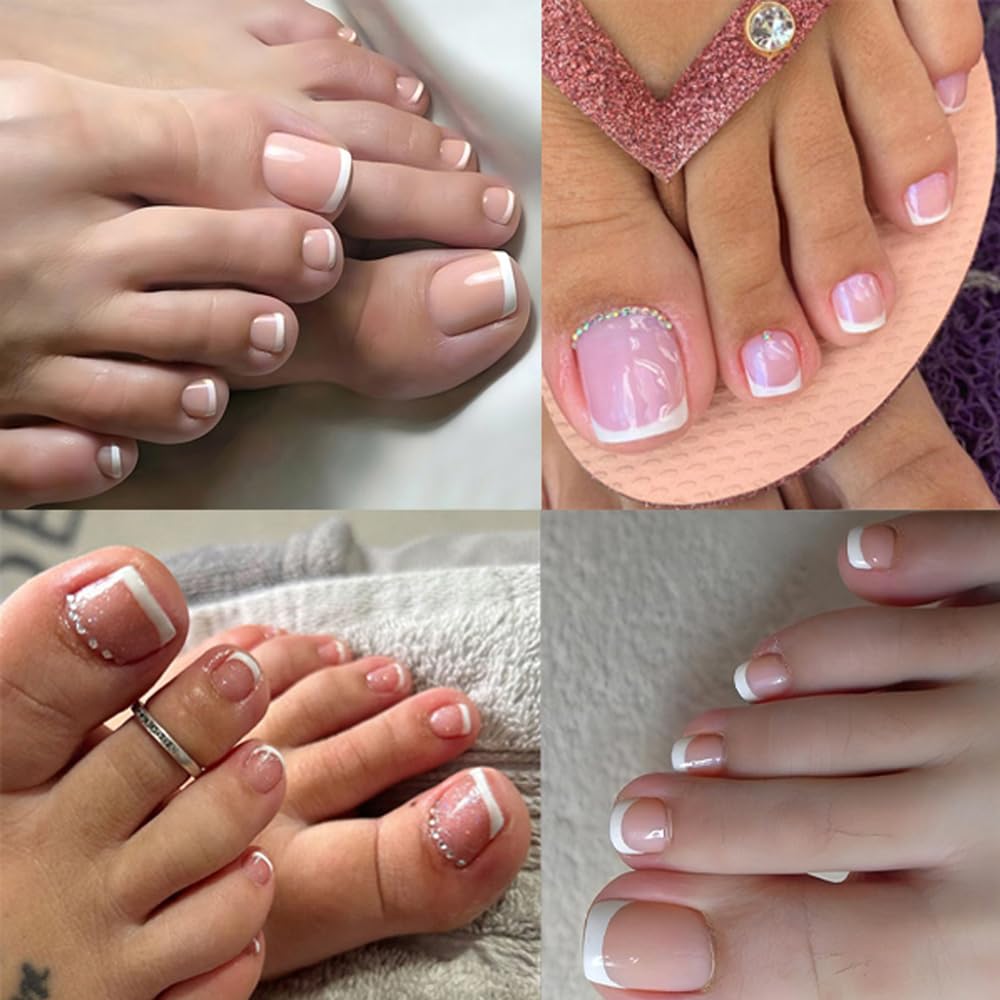 SWRITATSK Press on Toe Nails displayed in various sizes