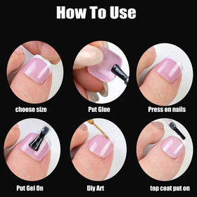 SWRITATSK Press on Toe Nails in a salon setting