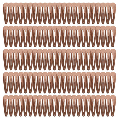 SWSTINLING 120 Pack black metal snap hair clips front view