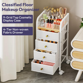 SWTYMIKI Rolling Makeup Organizer Cart assembly manual and parts