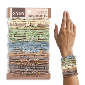 SYGY 25 PCS Bohemian Hair Accessories assorted styles and colours