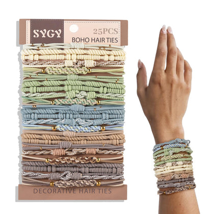 SYGY 25 PCS Bohemian Hair Accessories assorted styles and colours