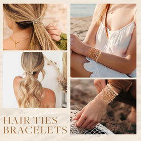 SYGY Boho Hair Tie Bracelets in a stylish arrangement