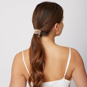 SYGY Boho Hair Tie Bracelets on display with accessories
