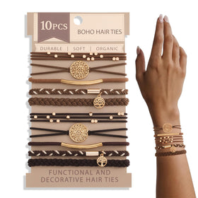 SYGY Boho Hair Ties 10 PCS assorted styles and colours