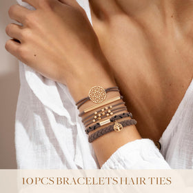 SYGY Boho Hair Ties displayed on a wrist