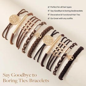 SYGY Boho Hair Ties in packaging with product details