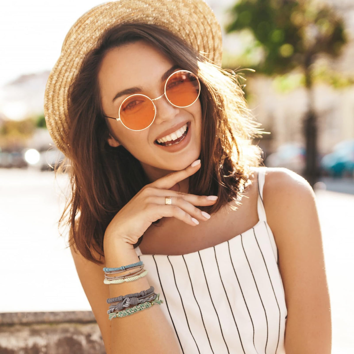 SYGY hair ties displayed in a set of 25 with various styles