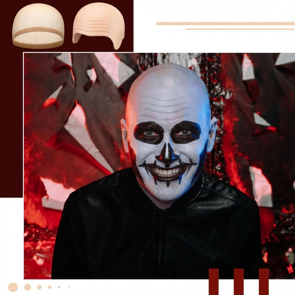 Syhood bald cap kit packaging with product details