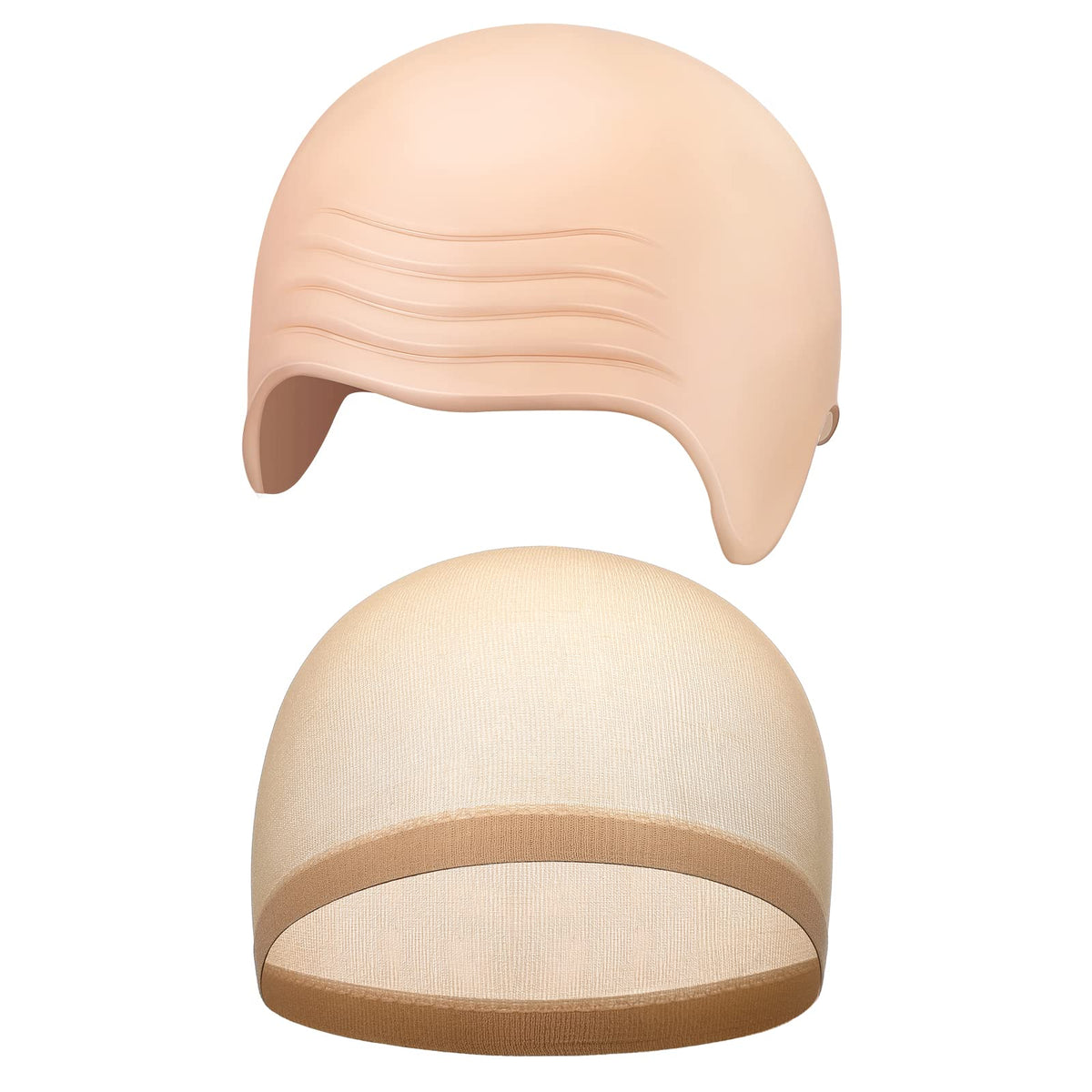 Syhood Bald Cap Makeup Kit with beige bald cap and mesh wig cap