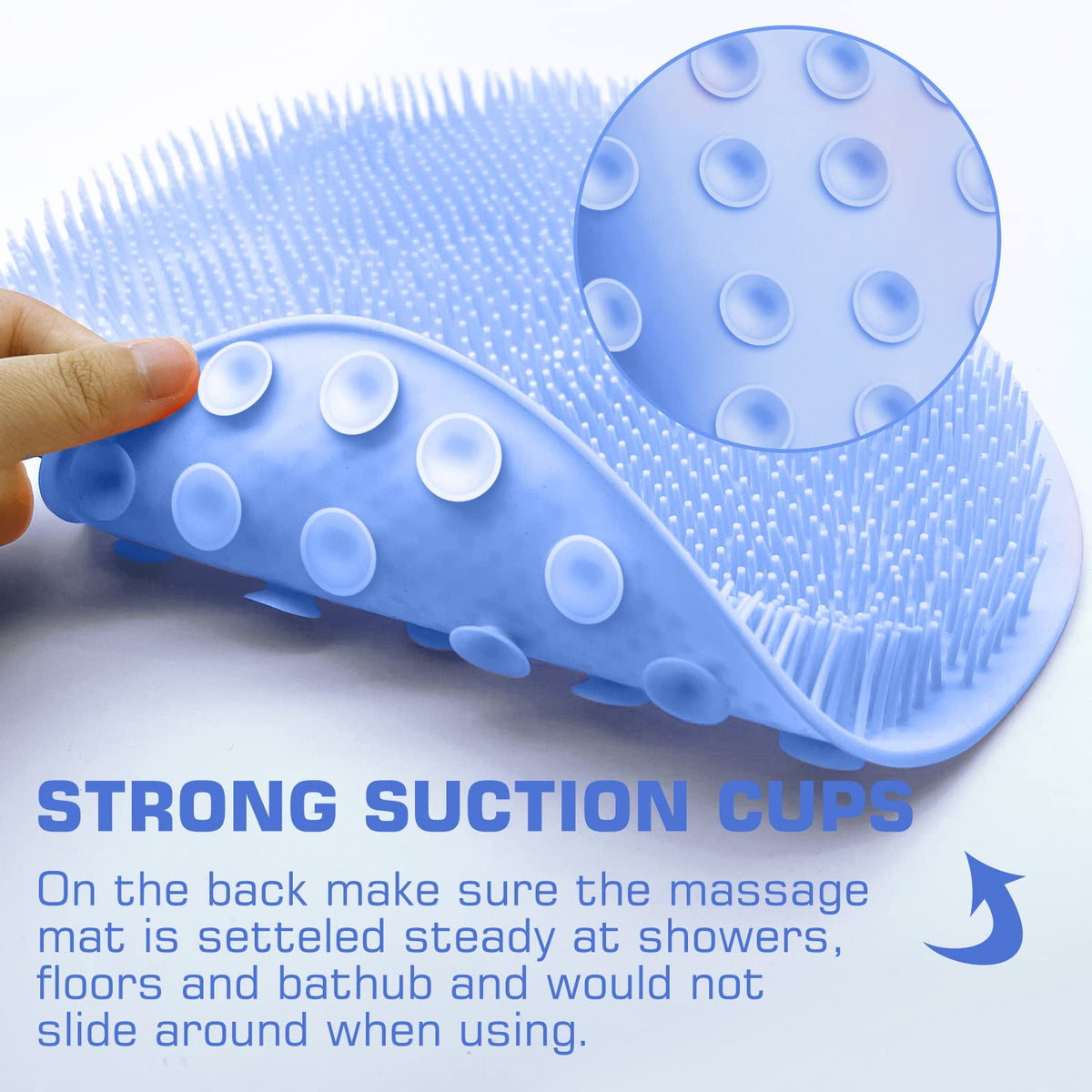 SZZYXD Shower Foot Scrubber Mat close-up of bristles